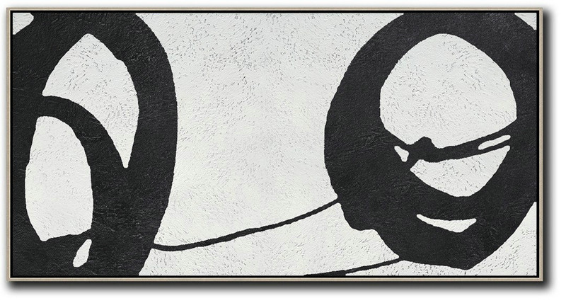Original Art Acrylic Painting,Oversized Panoramic Minimal Art On Canvas - Modern Wall Decor